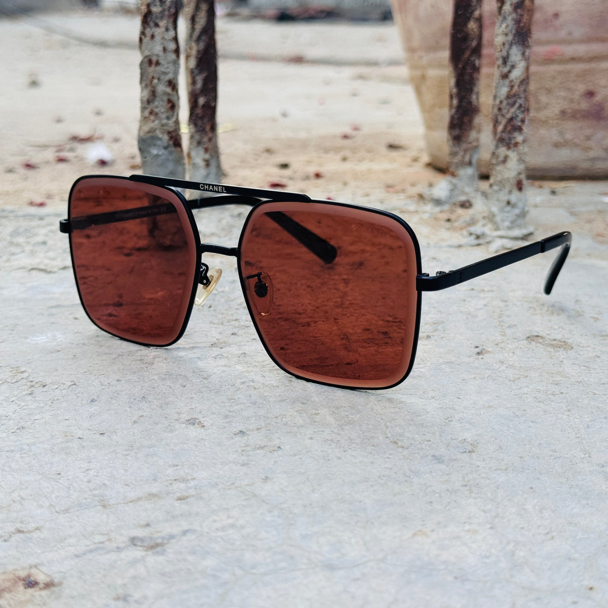 Chanel – 3987 - 60 – Black Maroon - Metal - Sunglasses – Unisex - Premium