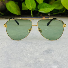 Tom Ford – 1018 - 60 – Golden Green – Metal - Sunglasses – Unisex - Premium