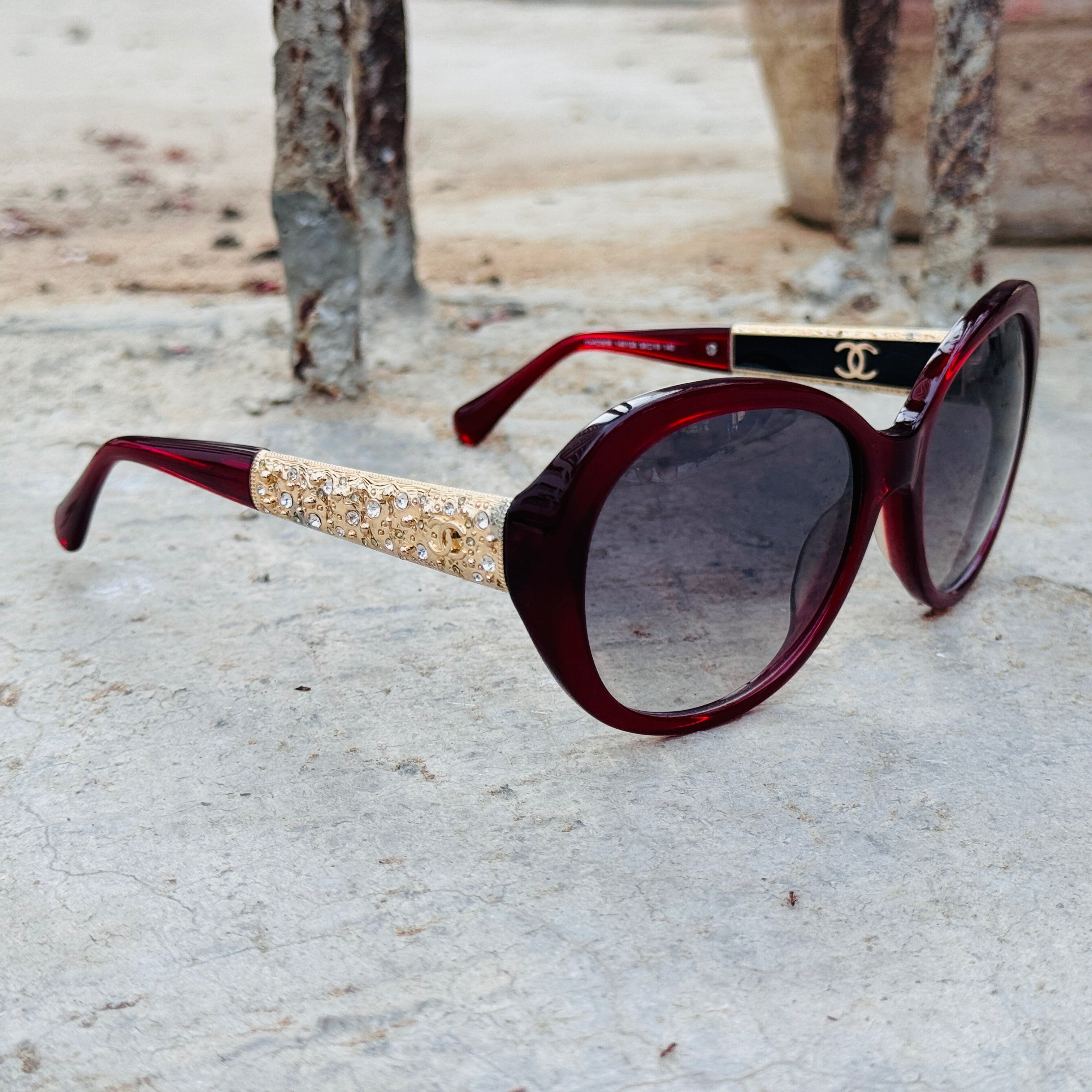 Chanel – 5290 - 58 – Red Black Gradient - Acetate - Sunglasses – Ladies - Premium