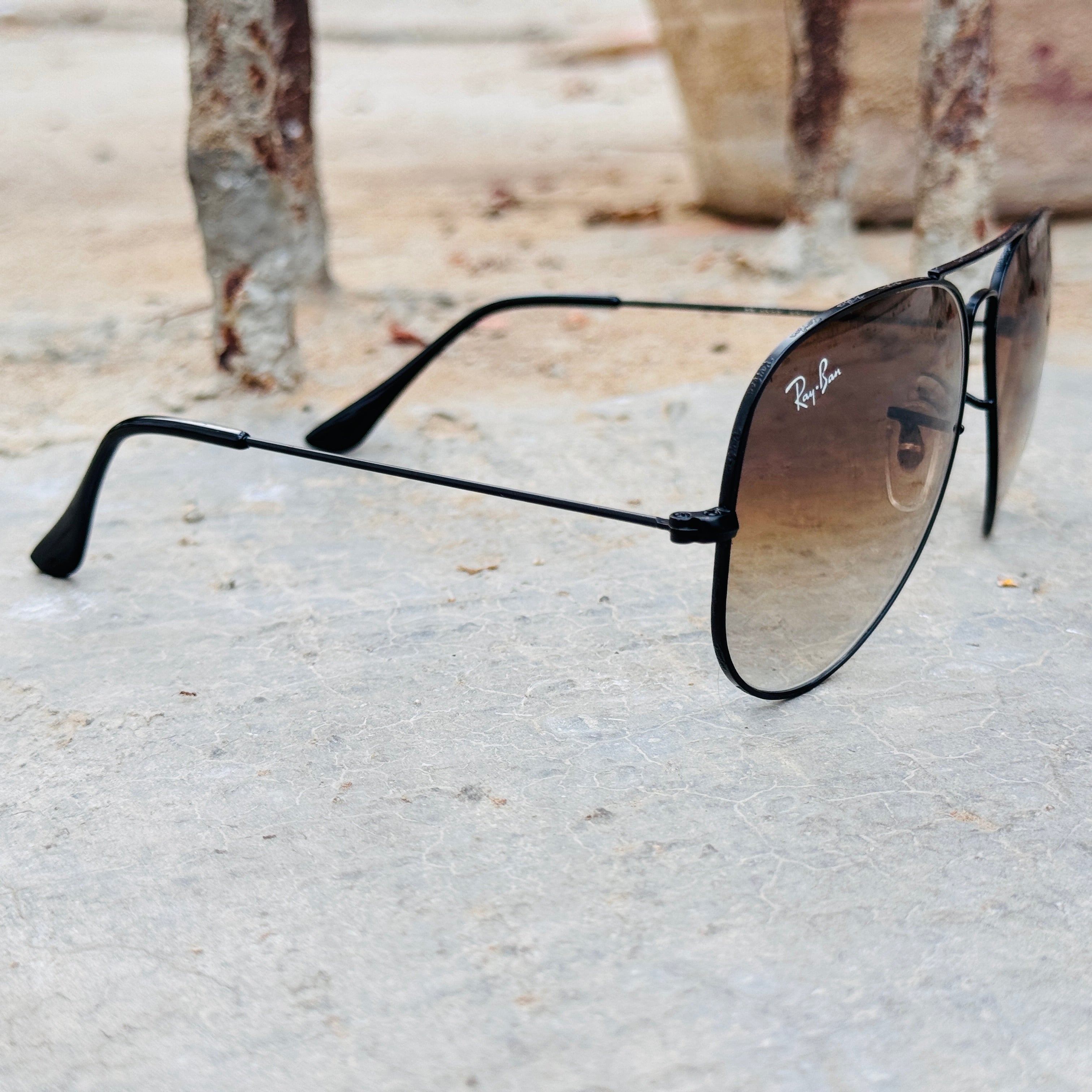 Rayban – 3026 – 62 – Brown – Metal – Sunglasses – Unisex
