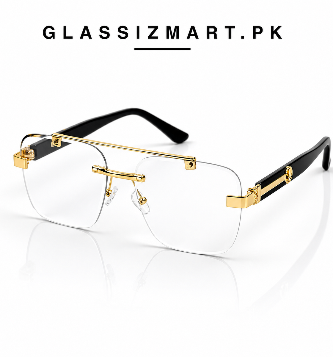 Rimless – 2341 – 53 – Golden –  Metal - Optics – Unisex (Transition)