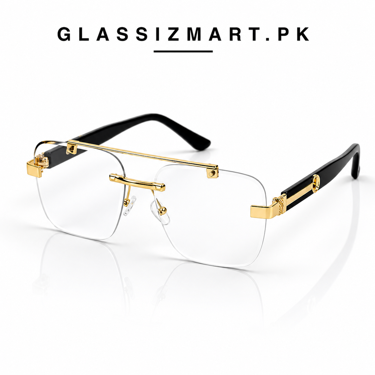 Rimless – 2341 – 53 – Golden –  Metal - Optics – Unisex (Transition)