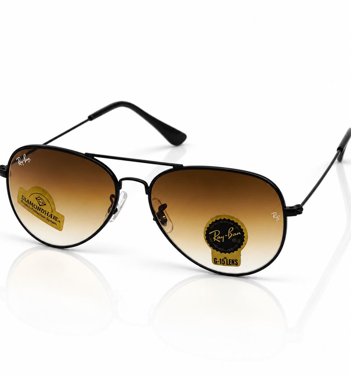 Rayban – 3026 – 62 – Black Brown – Metal – Sunglasses – Unisex