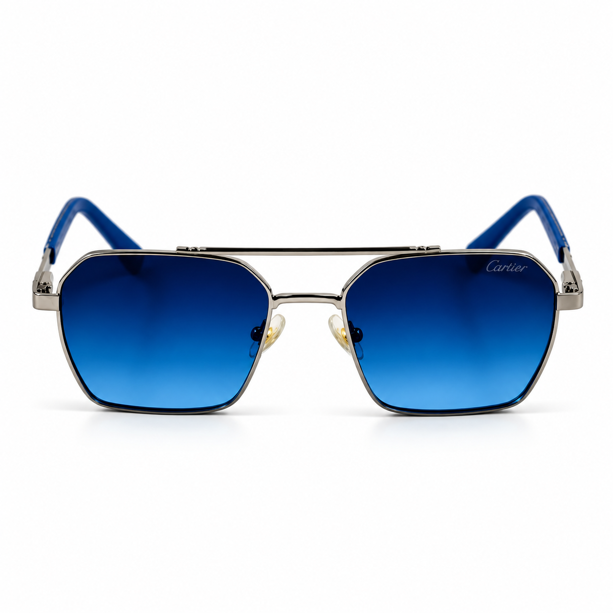 Cartier – 58443 – 54 – Blue – Metal – Sunglasses – Unisex