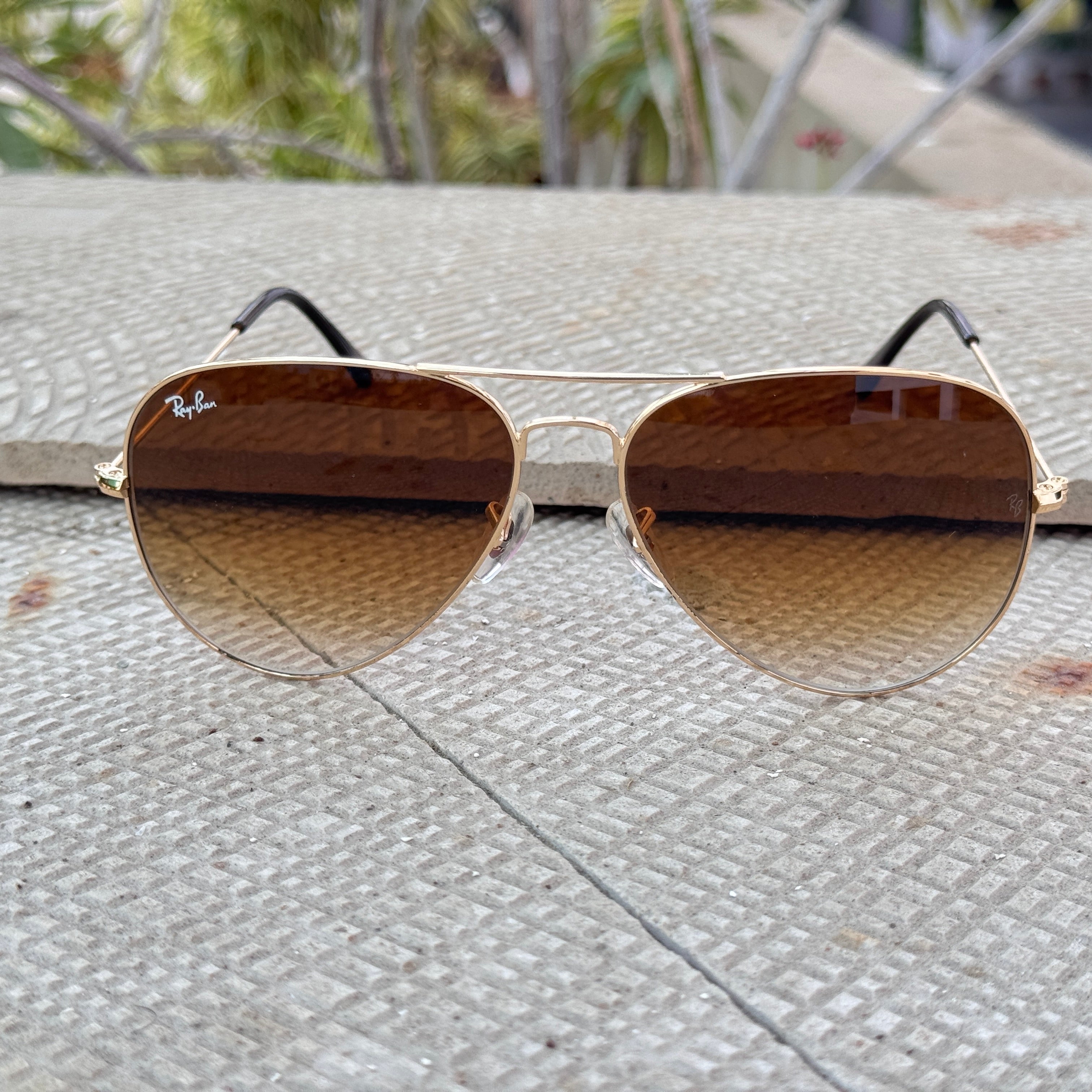 Rayban – 3035 – 62 – Golden Brown Gradient – Metal – Sunglasses – Unisex - Premium
