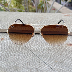 Rayban – 3035 – 62 – Golden Brown Gradient – Metal – Sunglasses – Unisex - Premium