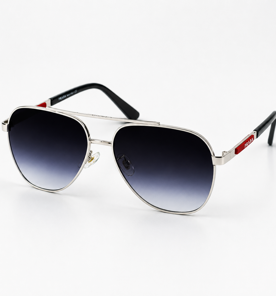 Prada – PR112 - 59 – Silver Black Gradient – Metal – Sunglasses