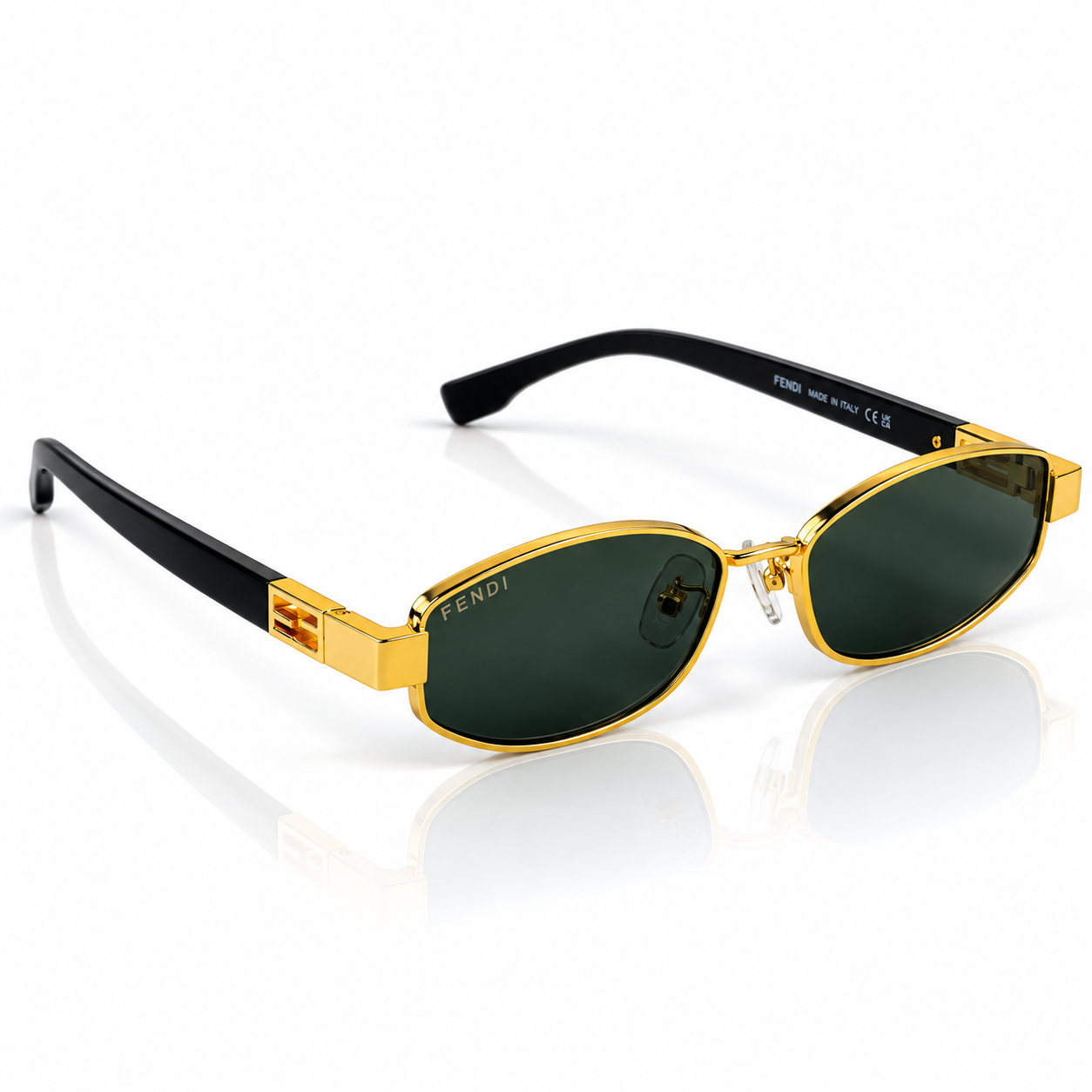 Fendi – 4026 - 54 – Golden Black – Metal - Sunglasses – Unisex - Premium