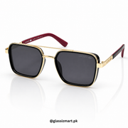Lacoste – 58501 – 56 – Golden Black – Metal – Sunglasses – Unisex