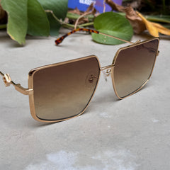 Fendi  – 4014 - 59 – Golden Brown Gradient – Metal - Sunglasses – Ladies - Premium