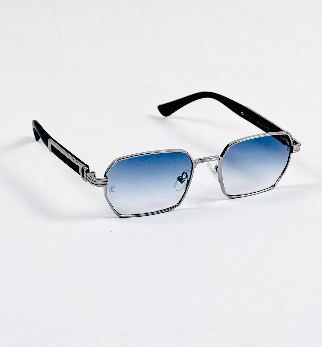 Cartier – 23670 – 55 – Silver Blue – Metal – Sunglasses – Unisex