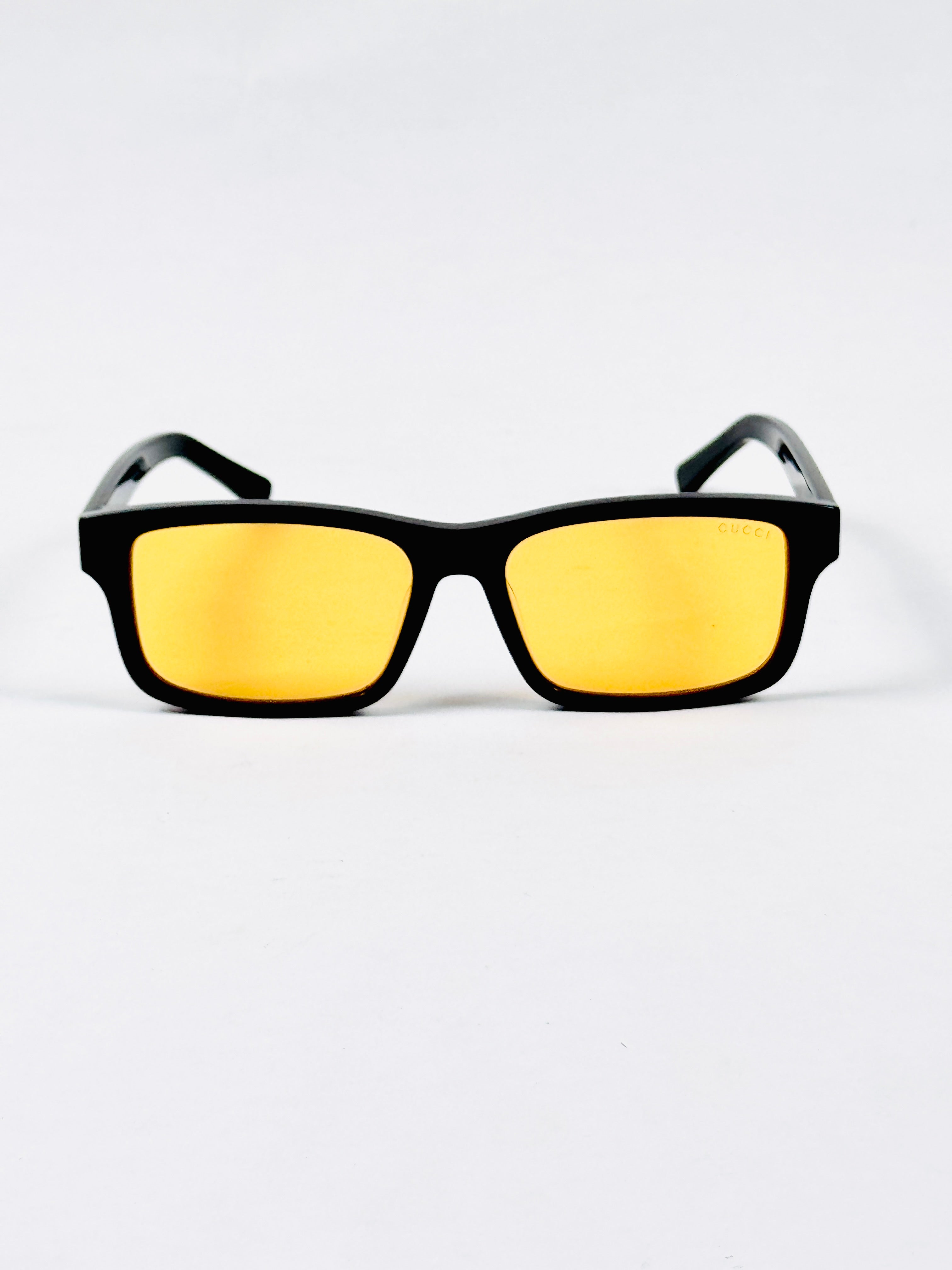Gucci – 1986 - 57 - Black Yellow – Acetate - Sunglasses – Unisex - Premium