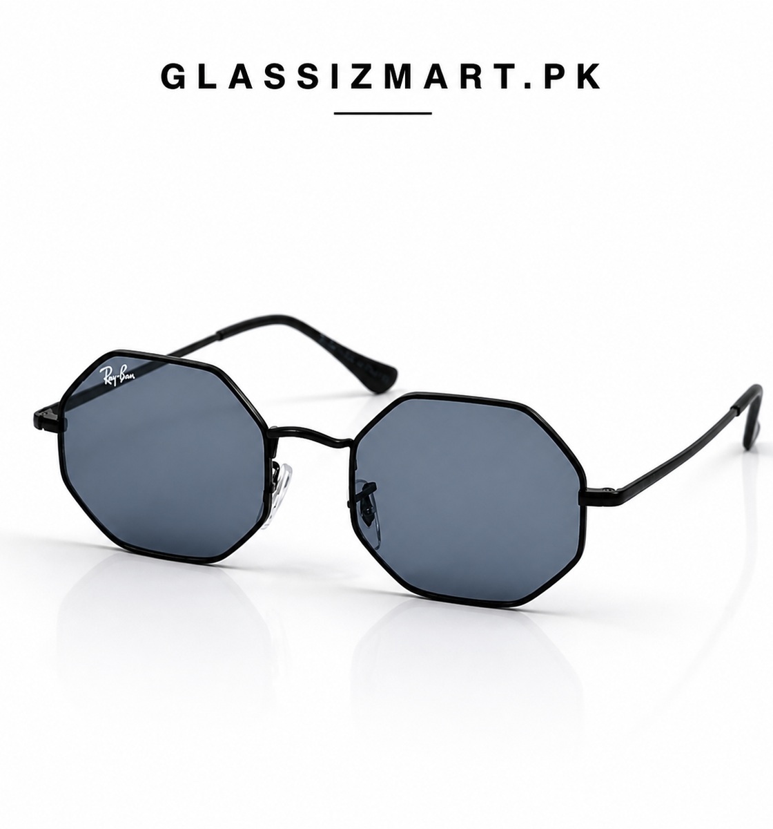 Rayban – 1972 – 55 – Black – Metal – Sunglasses – Women