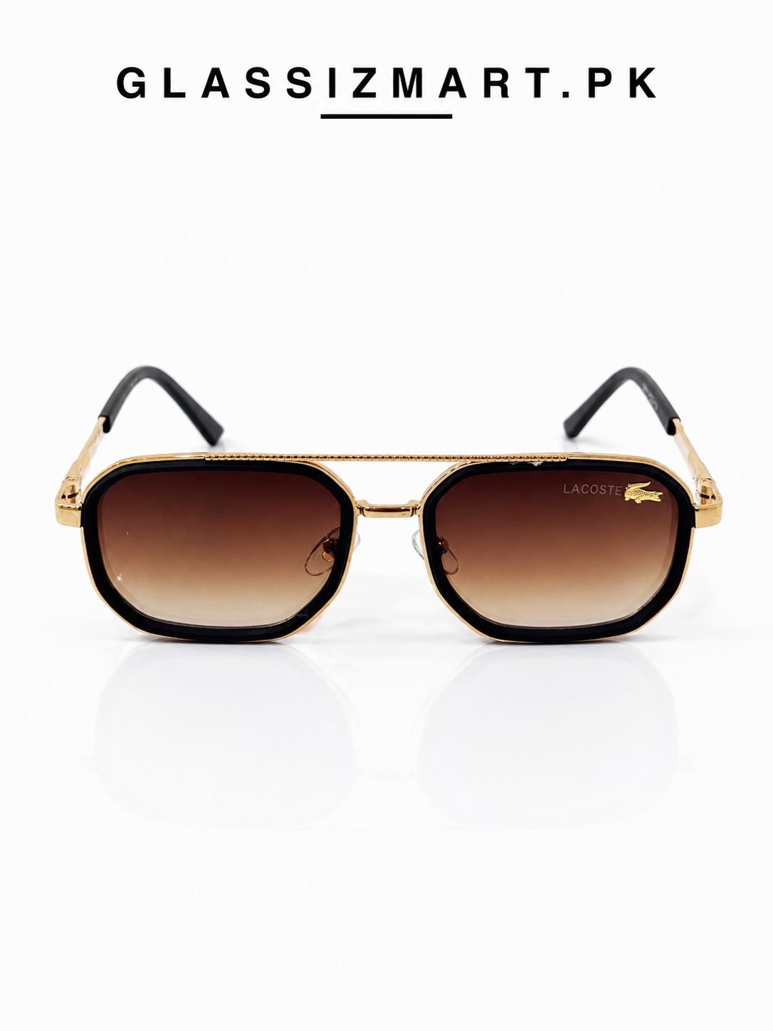 Lacoste – 9005 – 58 – Golden Brown Gradient – Metal – Sunglasses – Unisex