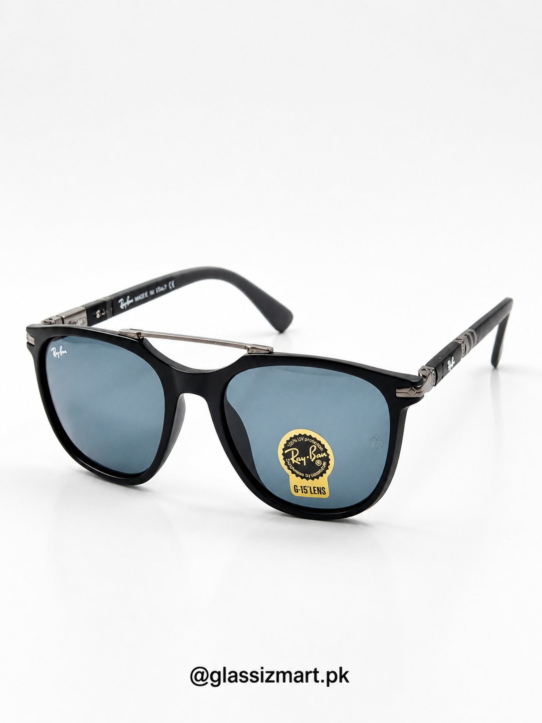 Rayban – 9119 – 56 – Black – Acetate – Sunglasses – Unisex