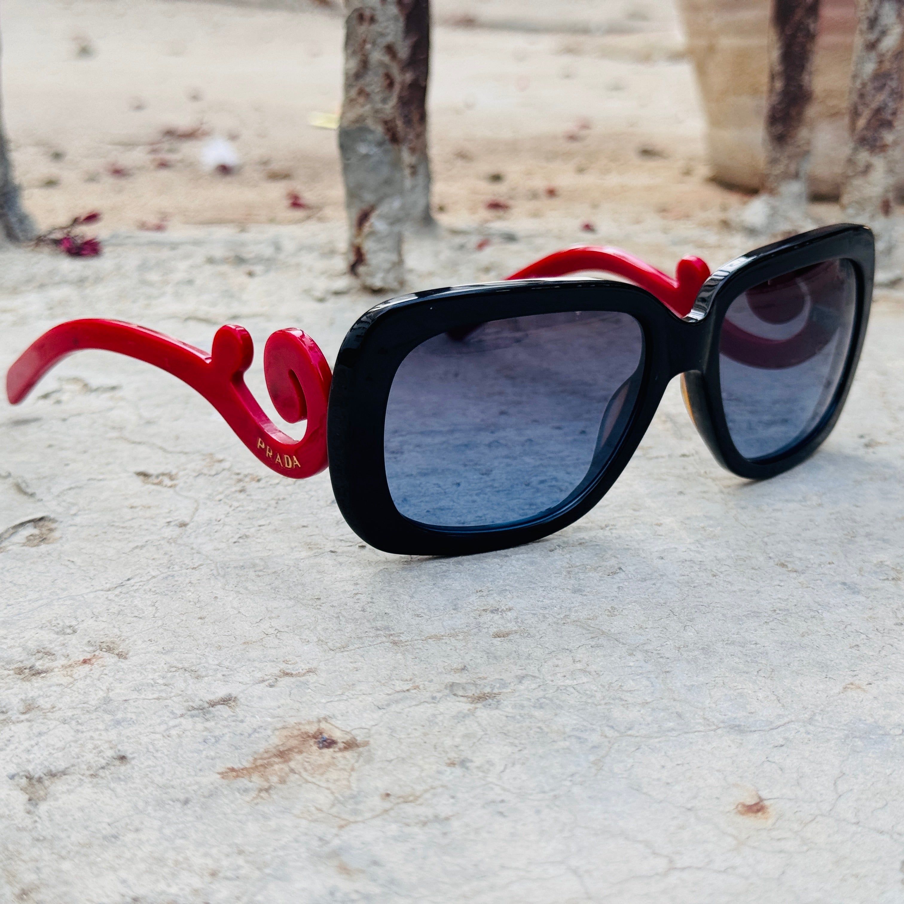 Prada – 270S - 55 – Red Black - Acetate - Sunglasses – Ladies - Premium