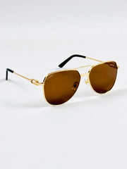 Cartier – 9664 - 58 – Golden Brown - Metal - Sunglasses – Unisex - Premium