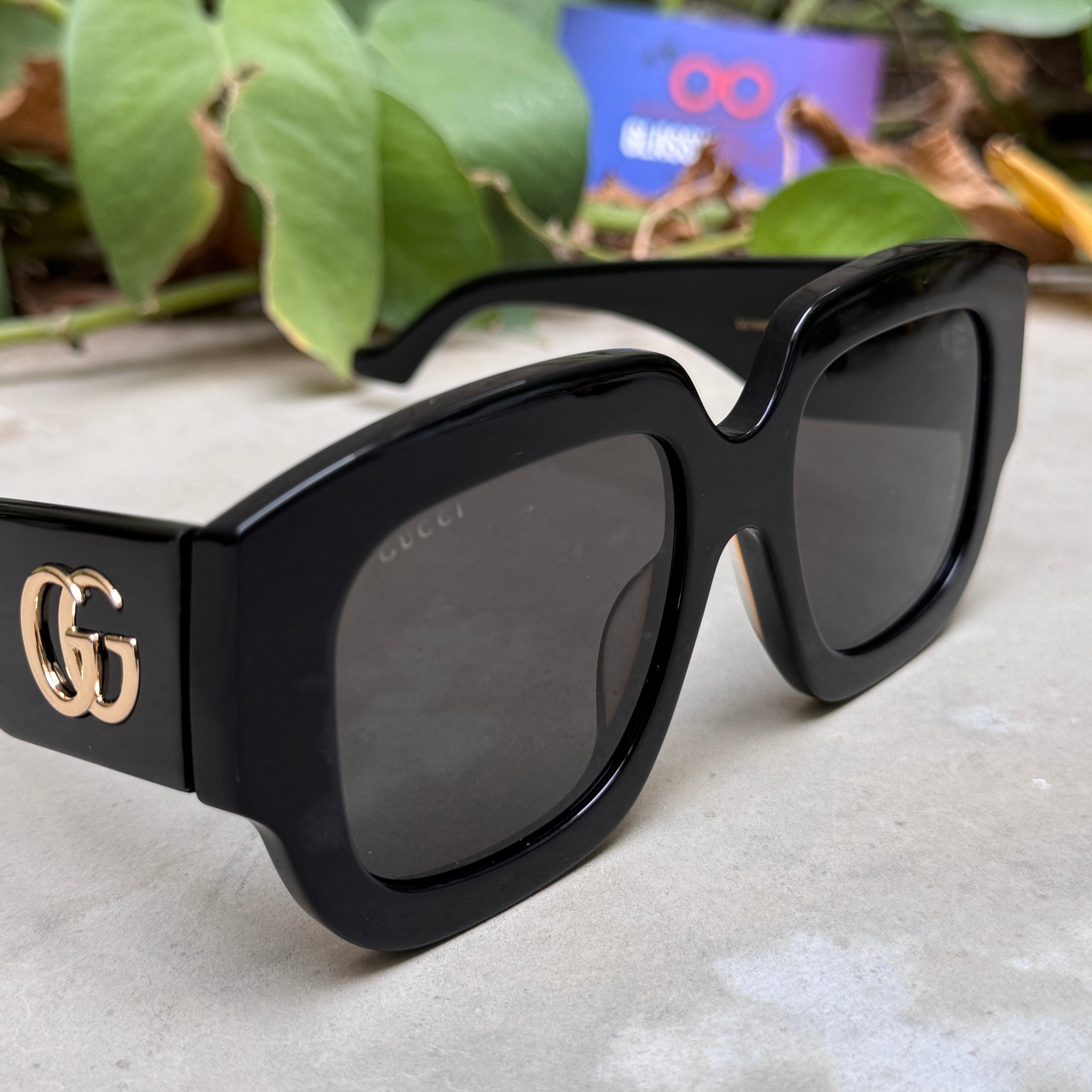 Gucci – 1546 - 50 - Black – Acetate - Sunglasses – Ladies - Premium