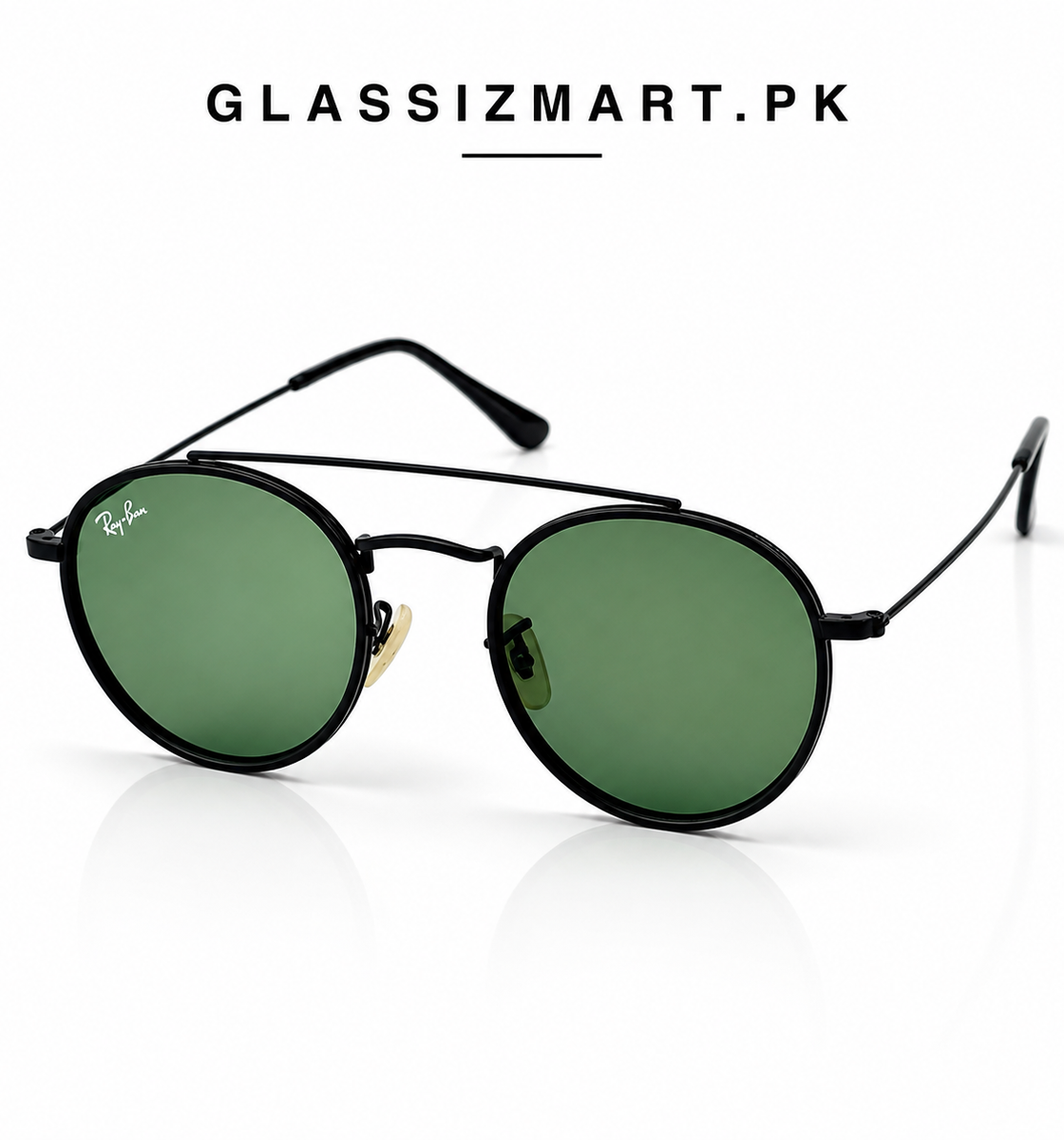 Ray Ban – 3647 – 51 – Black Green – Metal – Sunglasses – Unisex