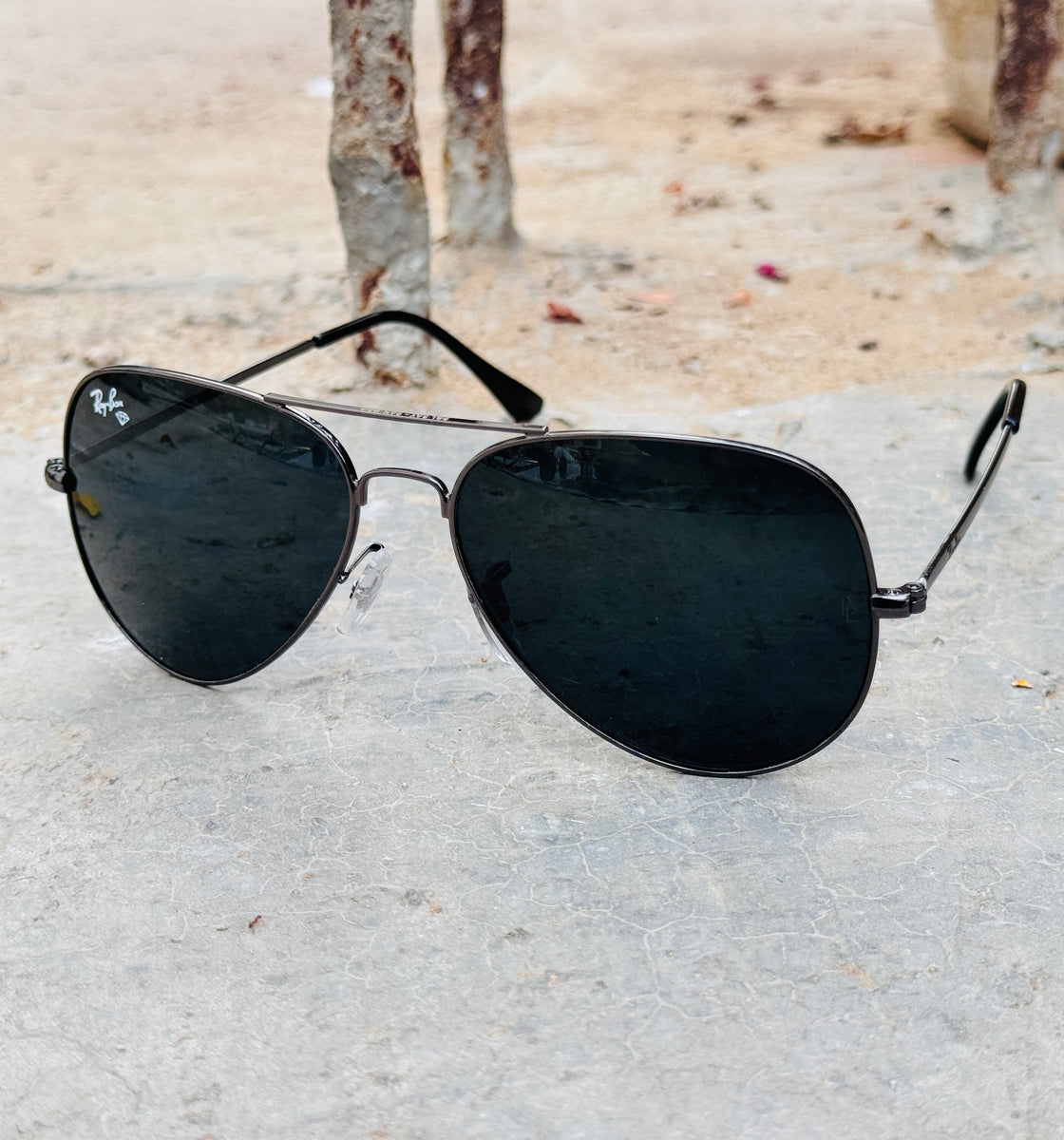Rayban – 3026 – 62 – Grey Black – Metal – Sunglasses – Unisex