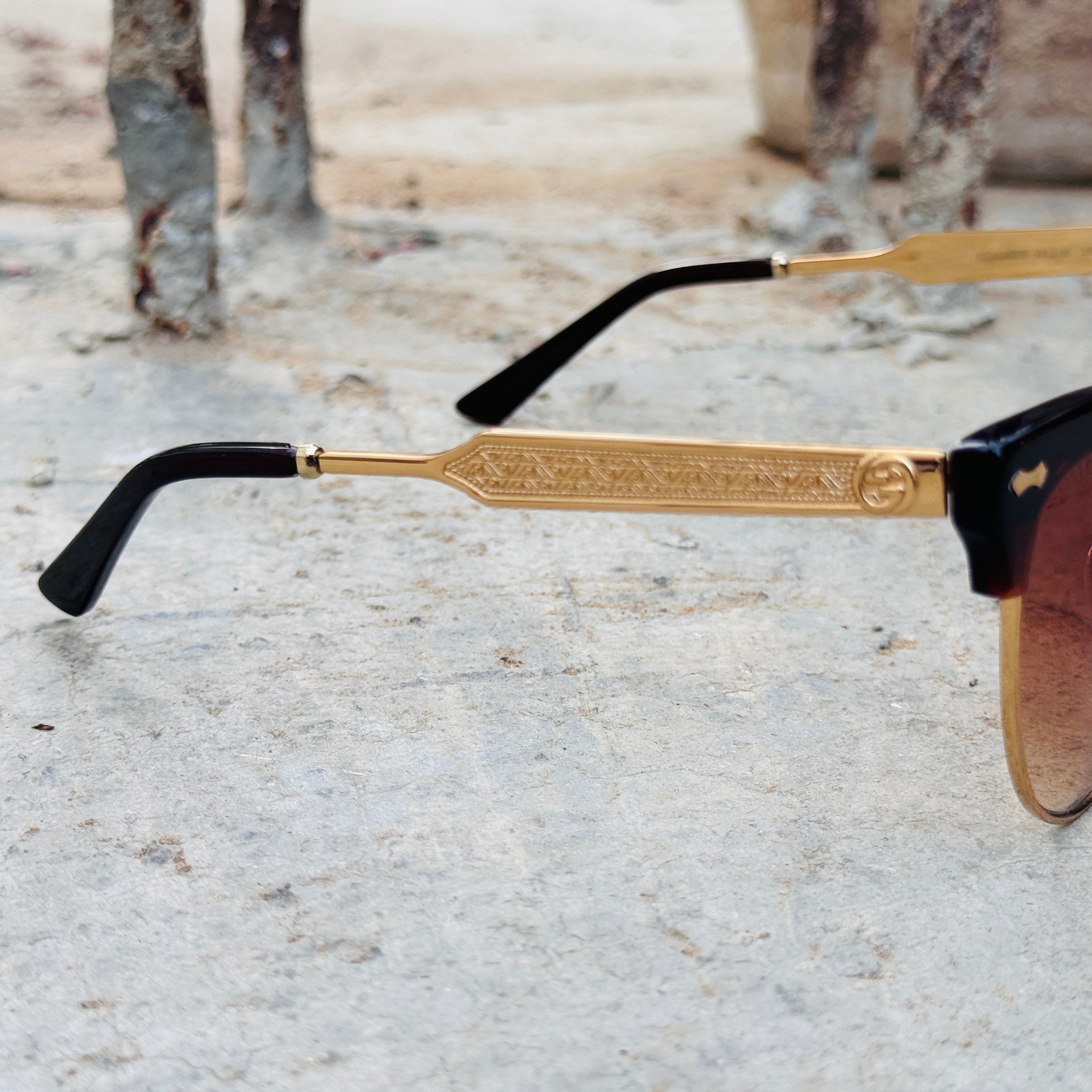 Gucci – 4283 - 55 – Golden Brown - Metal - Sunglasses – Unisex - Premium