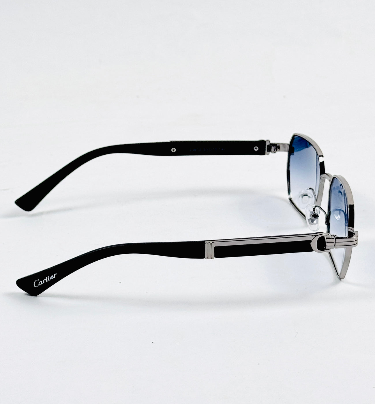 Cartier – 23670 – 55 – Silver Blue – Metal – Sunglasses – Unisex