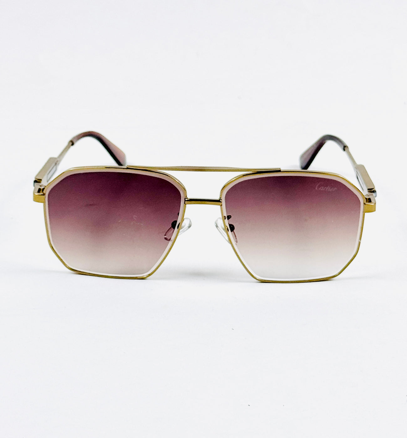 Cartier – 2674 – 53 – Brown – Metal – Sunglasses – Unisex