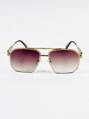 Cartier – 2674 – 53 – Brown – Metal – Sunglasses – Unisex