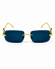 Cartier – 1454 – 60 – Golden Black – Metal - Sunglasses – Rimless - Unisex
