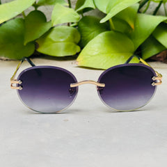 Cartier – 142 – 60 – Golden Black Gradient – Metal - Sunglasses – Rimless - Unisex