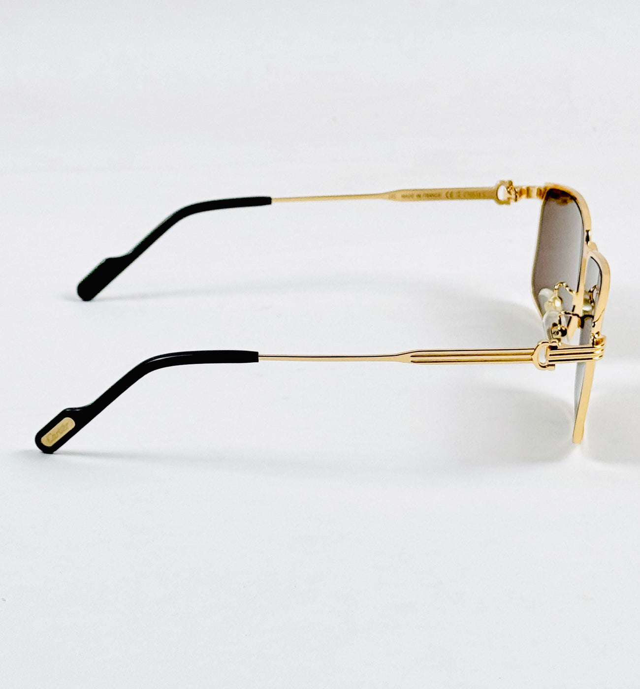 Cartier – 0534 - 59 – Golden Brown - Metal - Sunglasses – Unisex - Premium