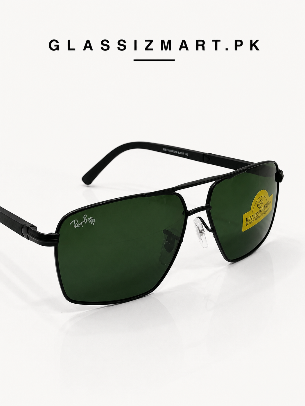 Rayban – 9713 - 56 – Black Green – Metal – Sunglasses