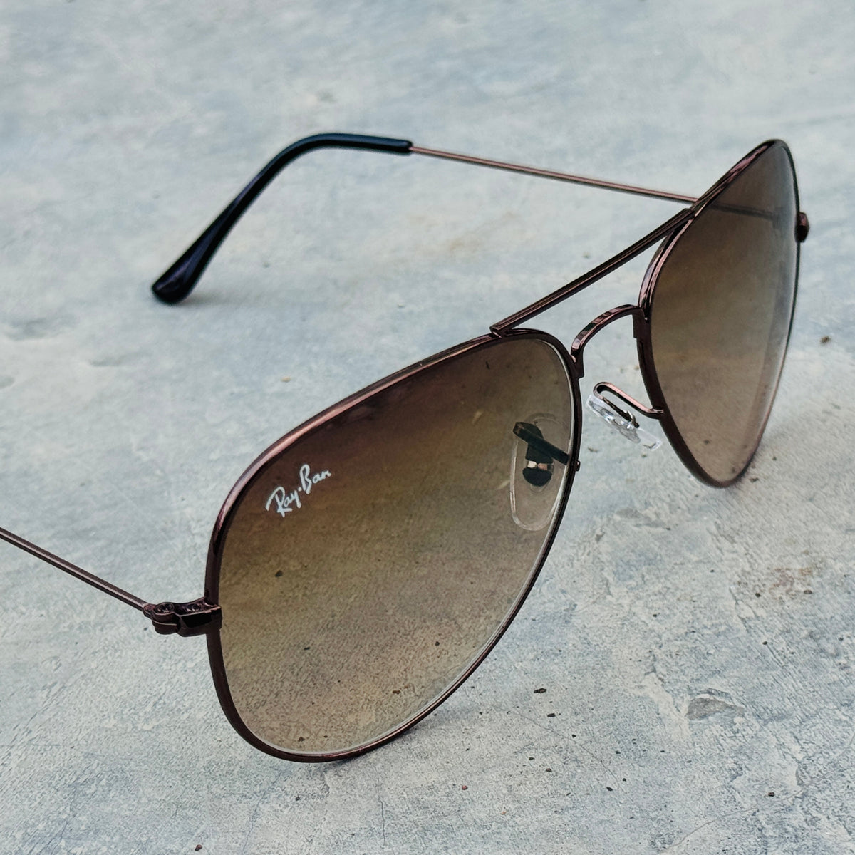 Rayban – 3026 – 62 –  Brown – Metal – Sunglasses – Unisex