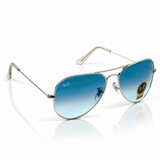 Rayban – 3026 – 62 – Silver Blue – Metal – Sunglasses – Unisex