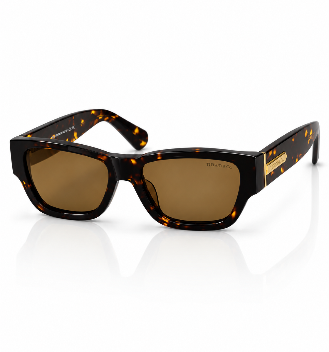 Tiffany & Co - 4265 - 54 - Tortoise - Acetate - Rectangle - Sunglasses - Premium