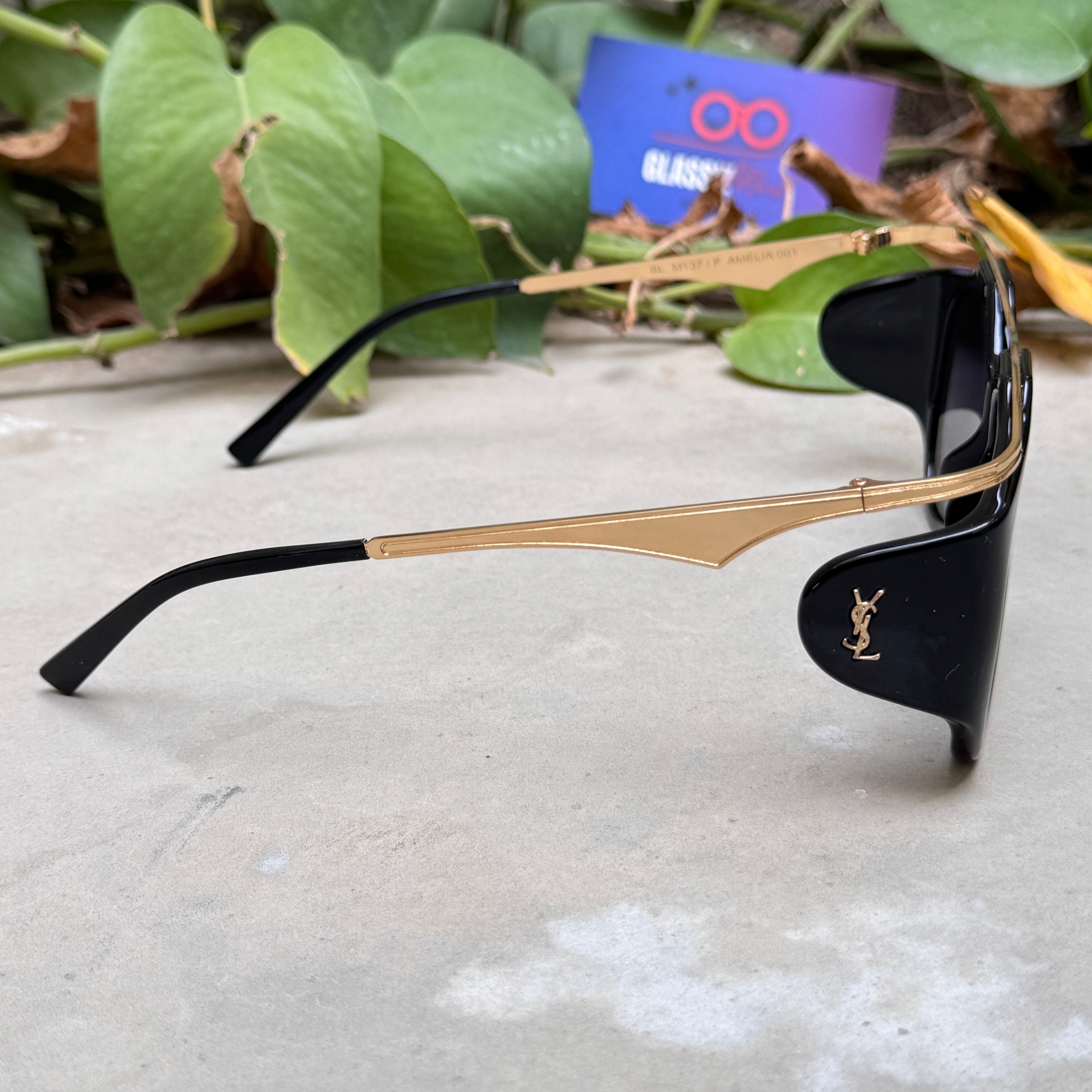 YSL – M137 - 55 – Golden Black Gradient – Metal - Acetate - Sunglasses – Ladies - Premium