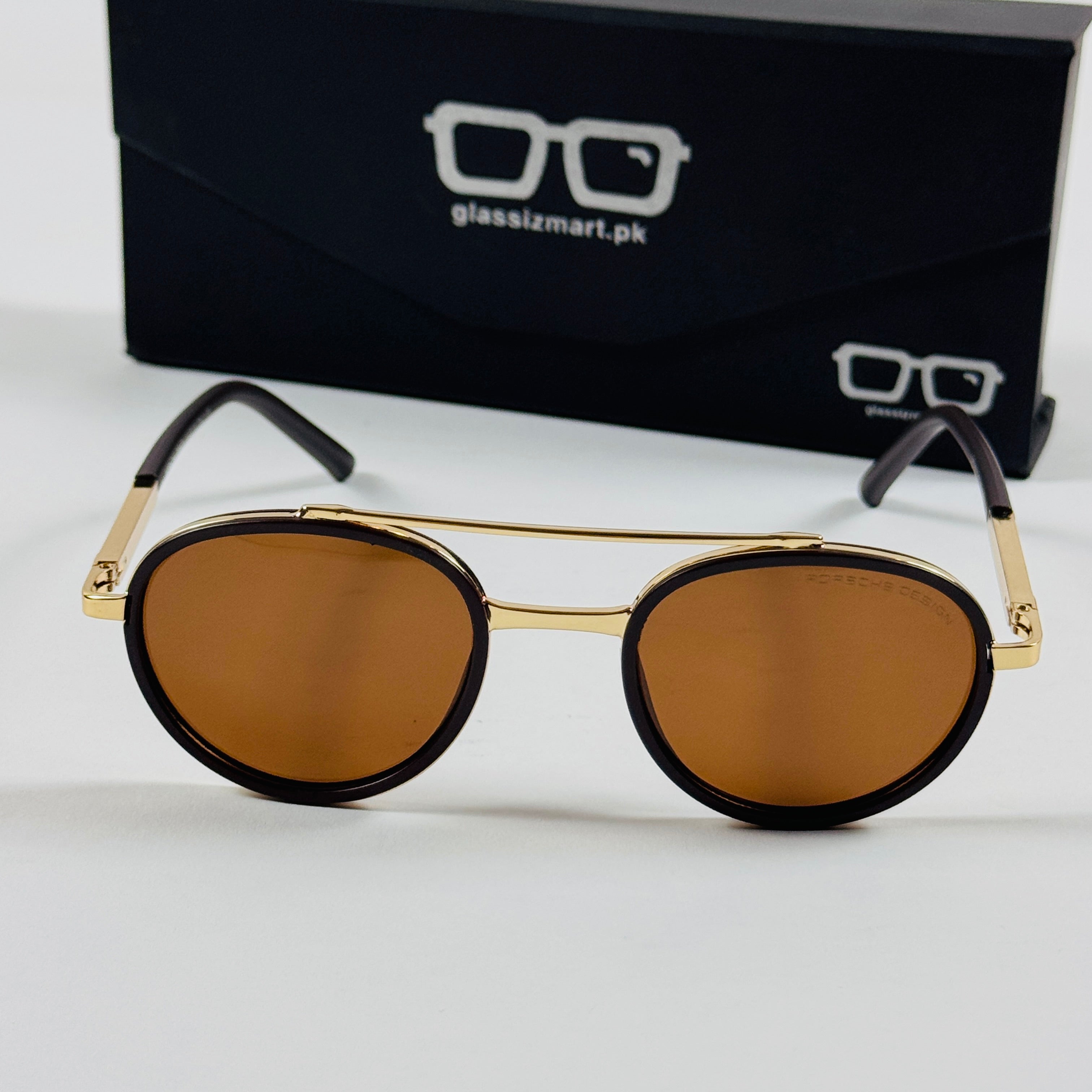 Porsche – 023 – 53 – Golden Brown – Metal – Sunglasses – Unisex