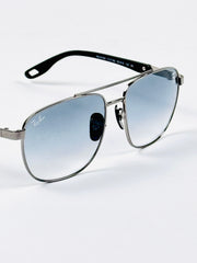 RayBan – 3659 – 55 – Grey Blue –  Metal - Sunglasses – Unisex - Premium