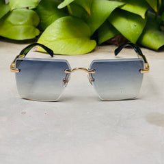 Prada – 3086 – 62 – Golden Blue – Metal - Sunglasses – Rimless - Unisex