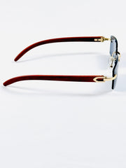 Cartier – 53 – Wooden Black - Rimless - Sunglasses – Unisex