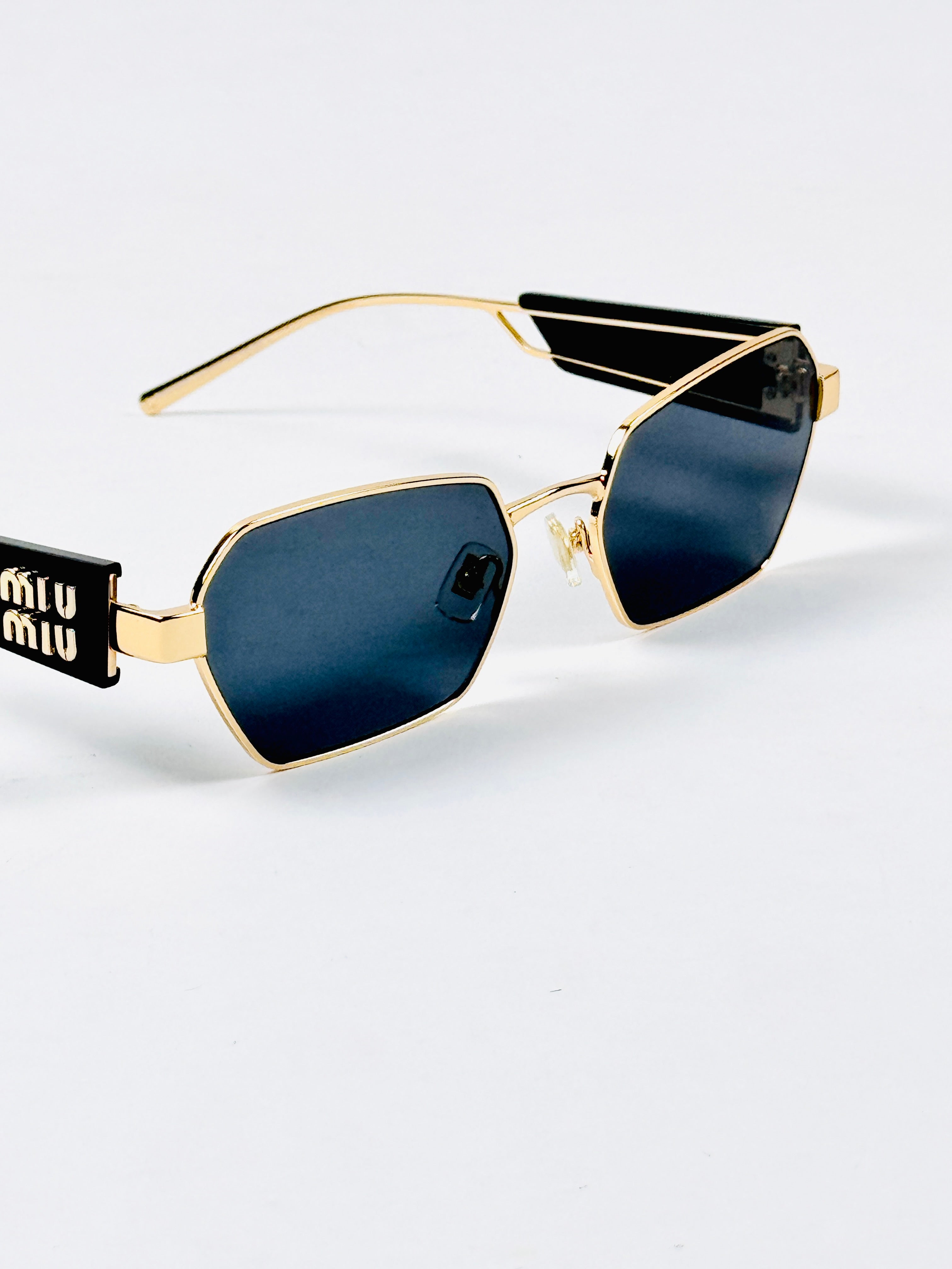 Miu Miu – SMU63w - 56 – Golden Black – Metal - Sunglasses – Ladies - Premium