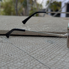 Rayban – 8026 – 62 – Silver Brown Gradient – Metal – Sunglasses – Unisex - Premium