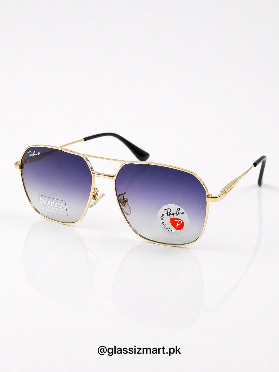 Rayban – 8230 – 57 – Golden Black Gradient – Metal – Sunglasses – Unisex