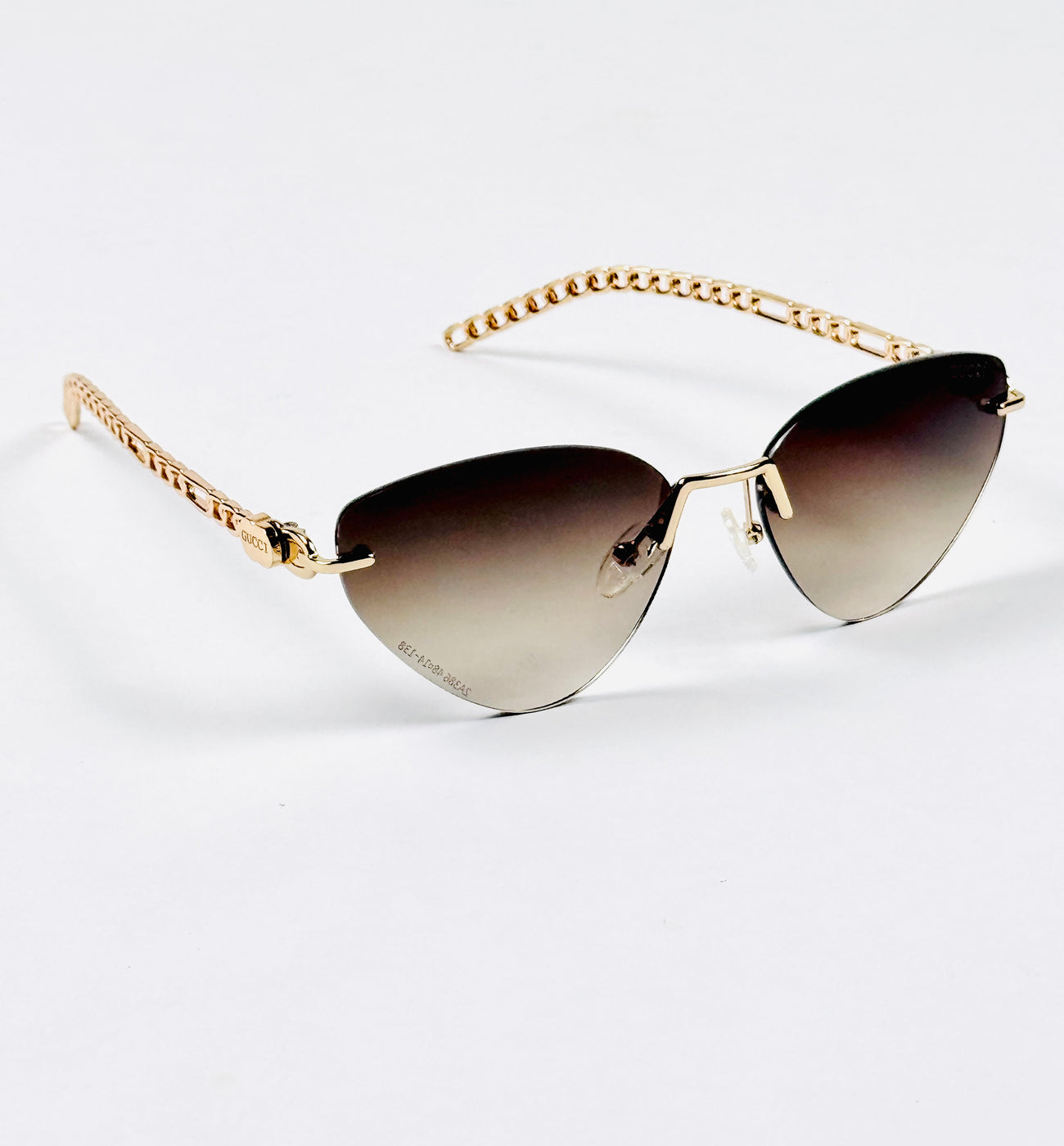 Fendi - 2A386 – 48 – Golden Brown – Metal – Sunglasses – Ladies
