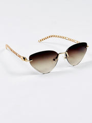 Fendi - 2A386 – 48 – Golden Brown – Metal – Sunglasses – Ladies