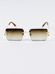 Cartier – 3082 – 62 – Golden Brown – Metal - Sunglasses – Rimless - Unisex