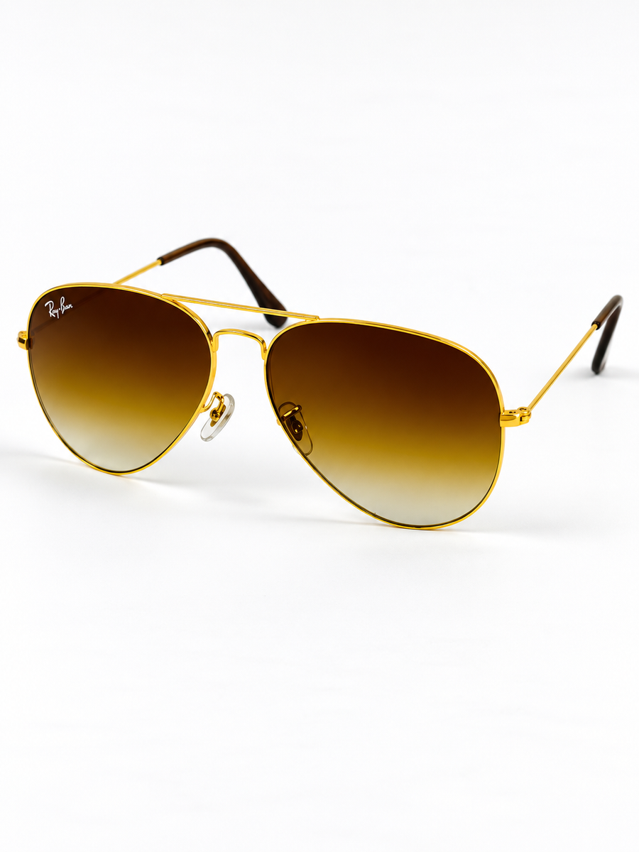 Rayban – 3026 – 62 – Golden Brown Gradient – Metal – Sunglasses – Unisex - Premium
