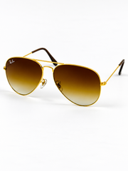Rayban – 3026 – 62 – Golden Brown Gradient – Metal – Sunglasses – Unisex - Premium