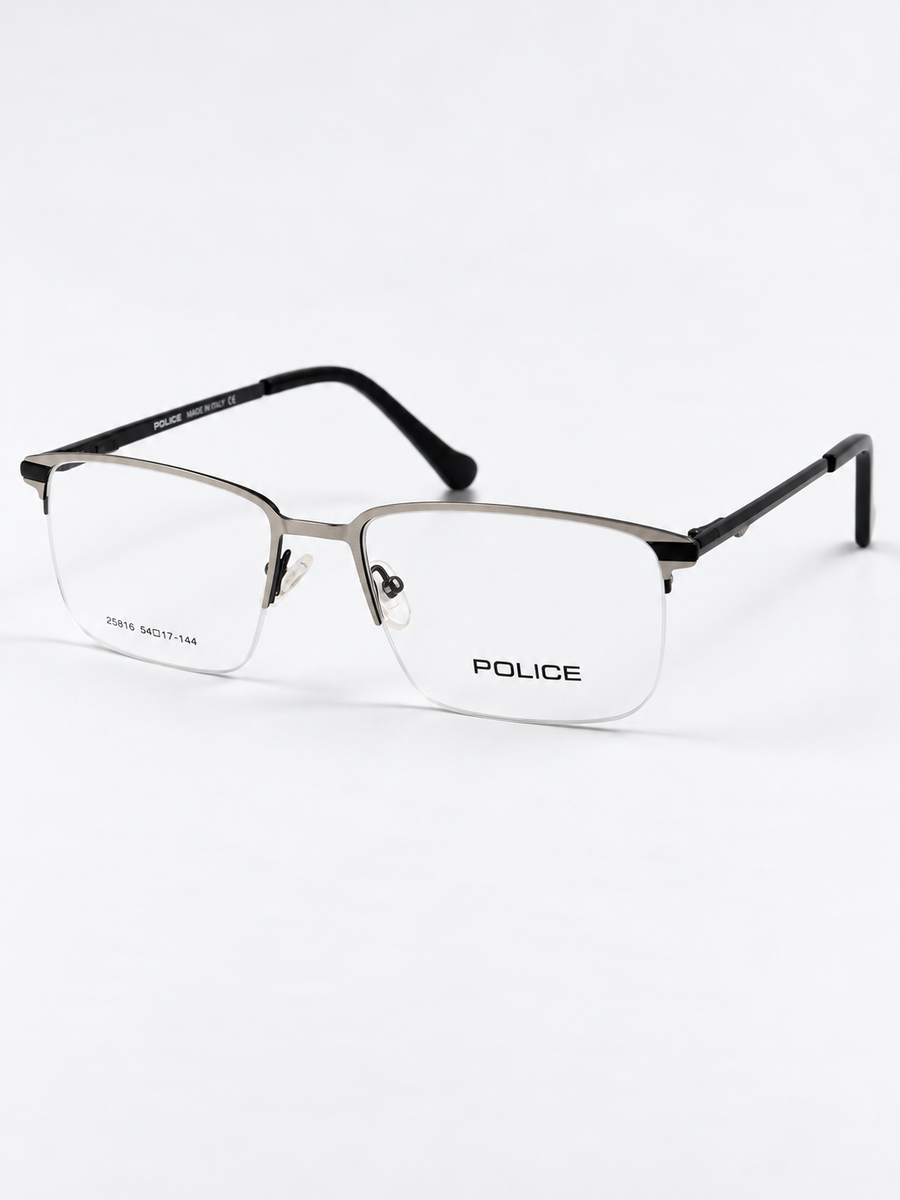 Police – 253619 – 54 - Silver Black – Metal – Optics - Unisex