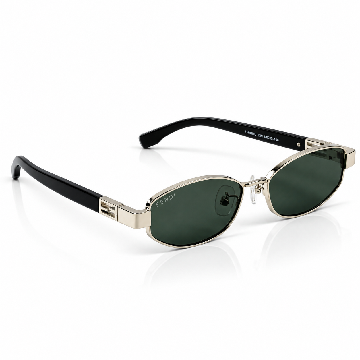 Fendi – 4026 - 54 – Silver Black – Metal - Sunglasses – Unisex - Premium